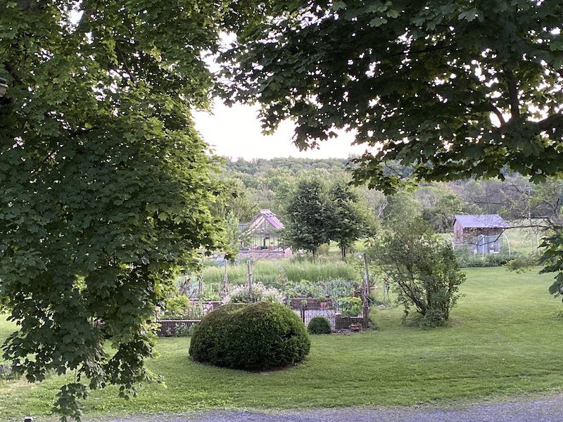 Garden view from the farmhouse